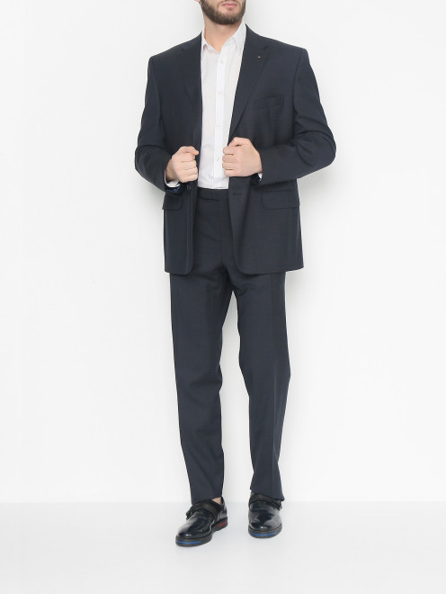 Костюм из шерсти с узором CC Corneliani - МодельОбщийВид