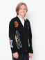 Кардиган из шерсти прямого кроя MSGM  –  МодельВерхНиз
