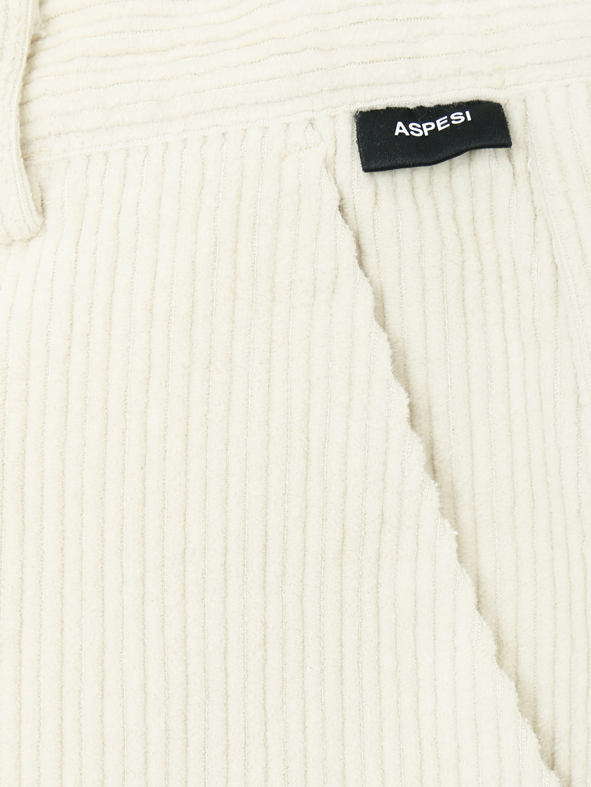 Широкие брюки из крупного вельвета Aspesi  –  Деталь1  – Цвет:  Белый