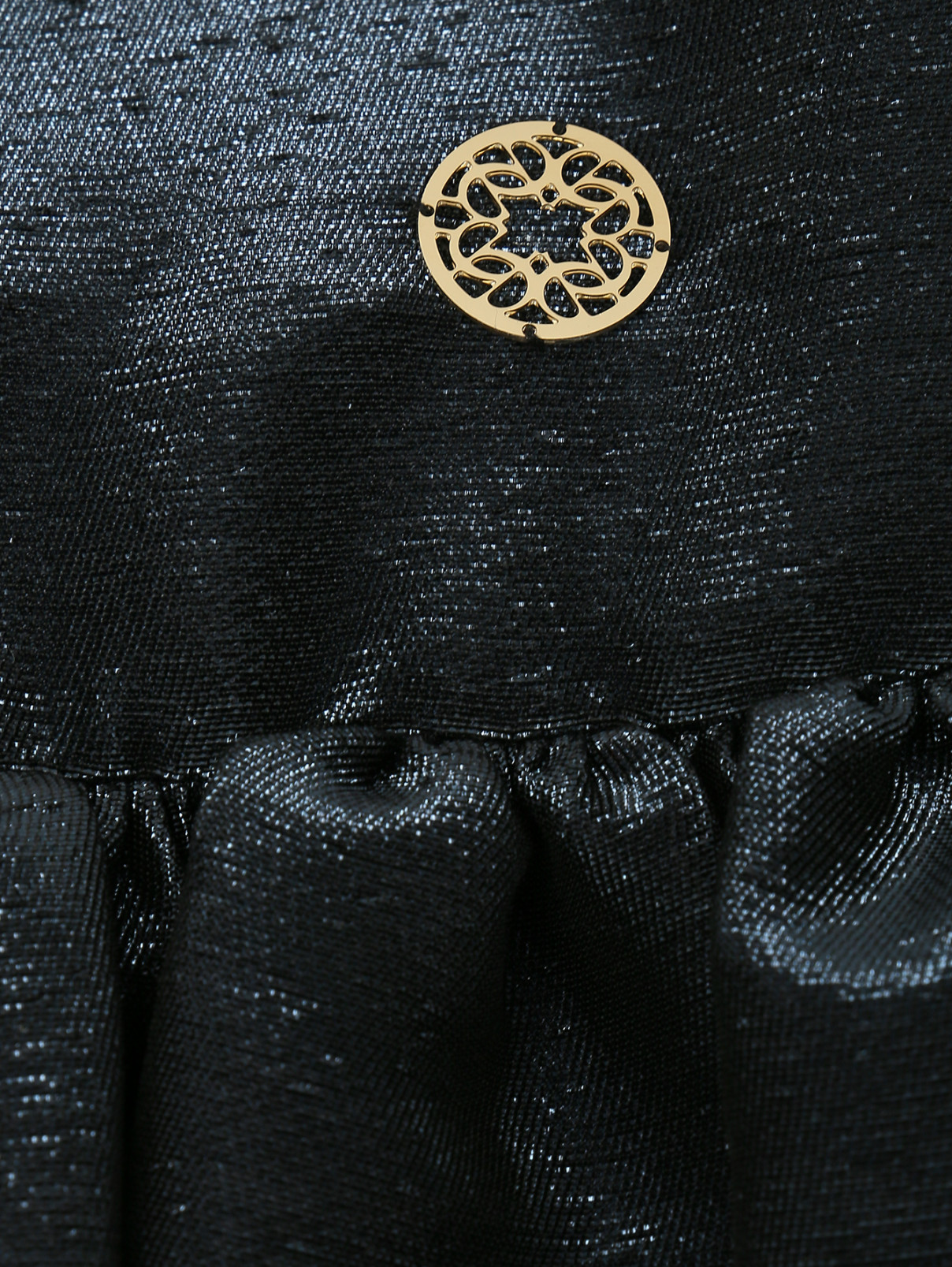 Платье с короткими рукавами и воланами Elie Saab  –  Деталь  – Цвет:  Синий