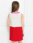 Платье из шелка в стиле колор-блок с бантиком Gucci  –  Модель Верх-Низ1