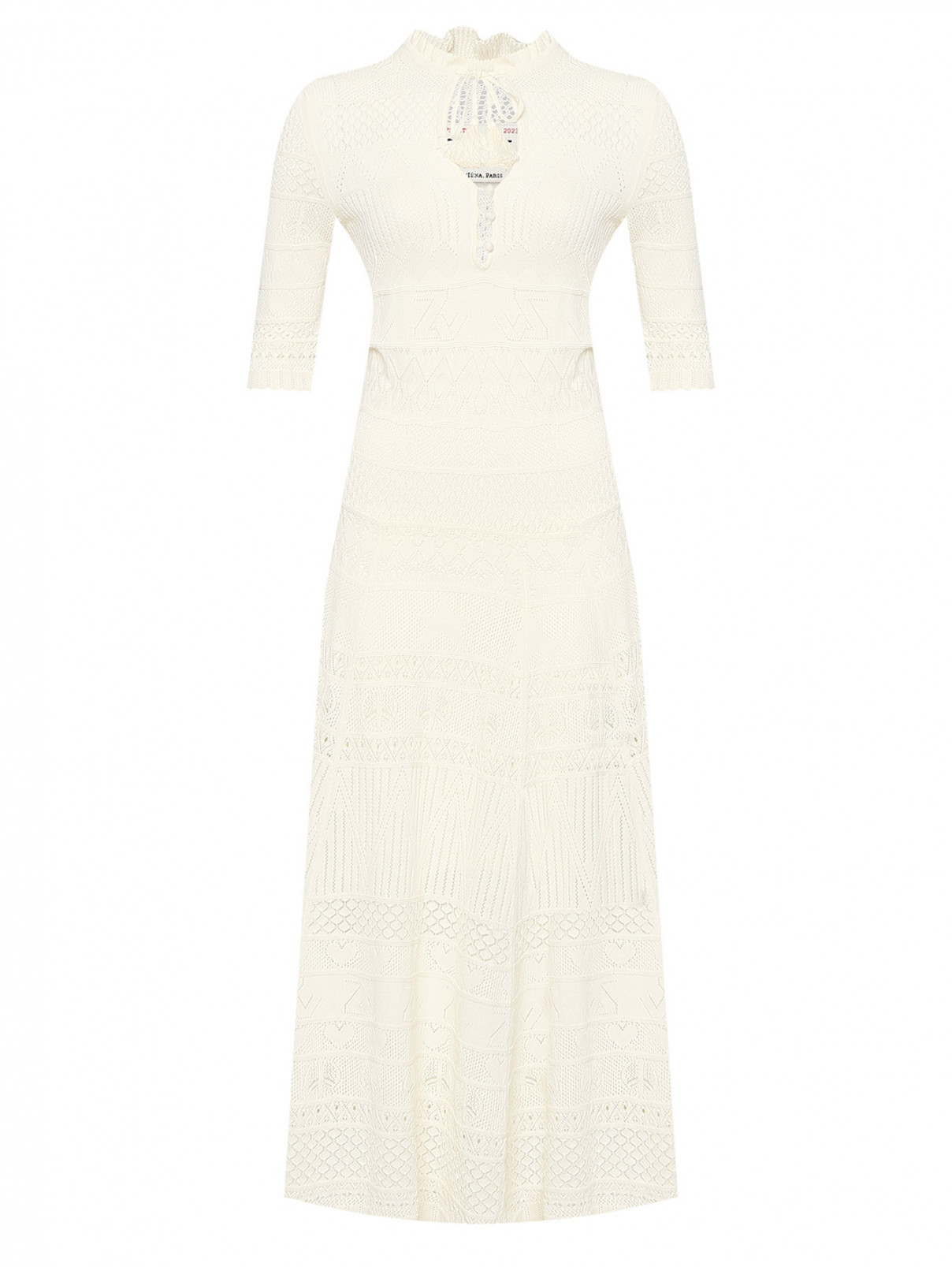 Ажурное платье из хлопка Zadig&Voltaire  –  Общий вид  – Цвет:  Белый