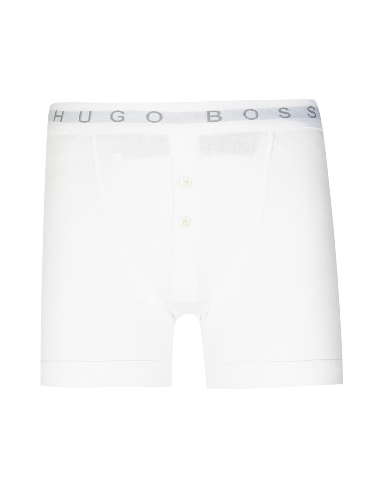 Трусы-боксеры из хлопка Hugo Boss  –  Общий вид  – Цвет:  Белый