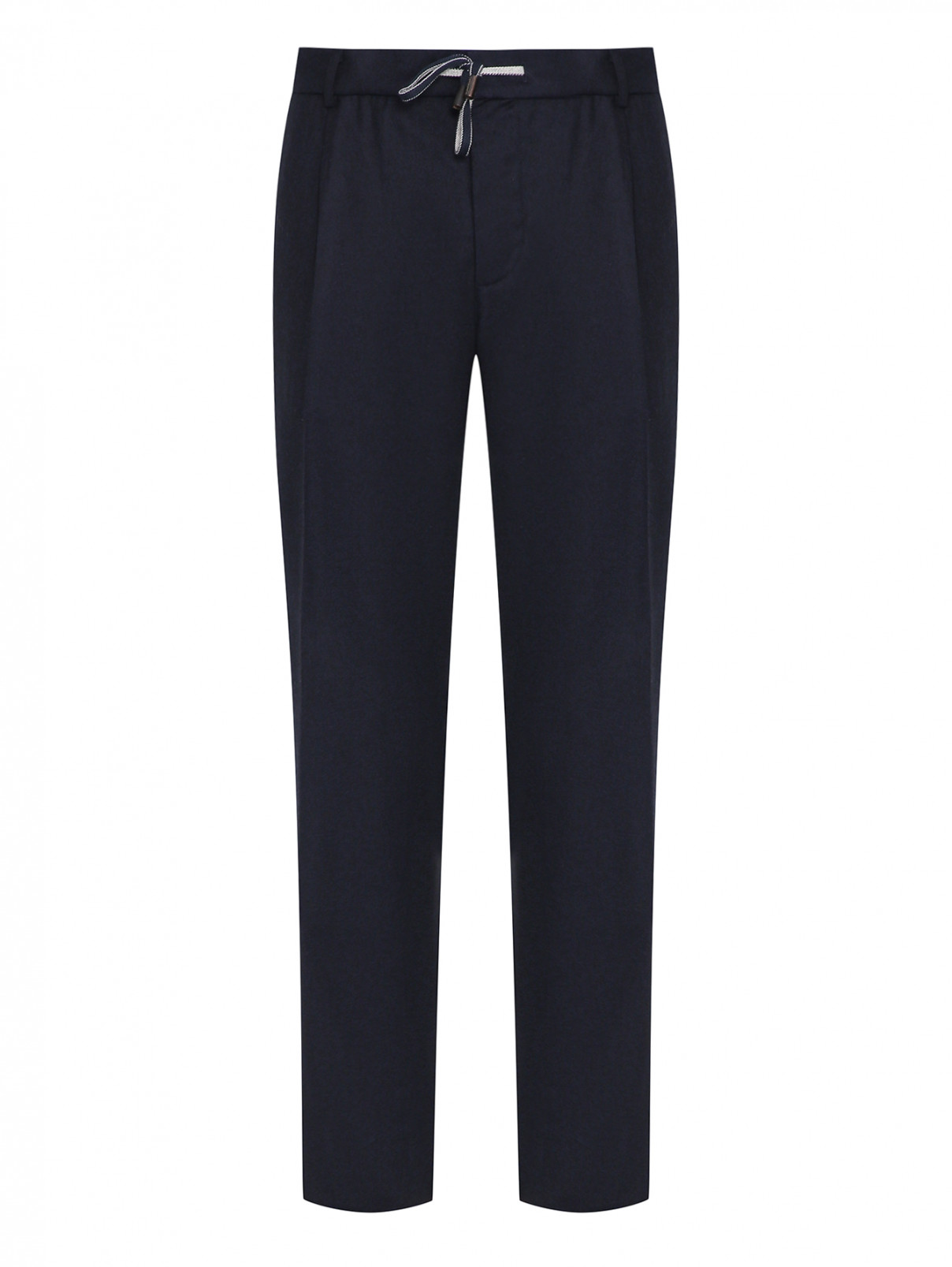 Базовые брюки из шерсти Capobianco  –  Общий вид  – Цвет:  Синий