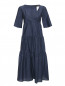 Платье из хлопка и льна с коротким рукавом Weekend Max Mara  –  Общий вид