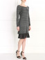 Трикотажное платье-мини с контрастной отделкой Rich&Royal  –  Модель Общий вид