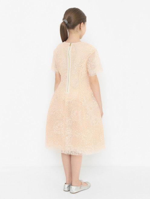 Платье с блеском с коротким рукавом - МодельВерхНиз1