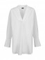 Блуза из хлопка асимметричного кроя с вырезом Joseph  –  Общий вид