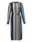Платье из шелка с узором "полоска" Marina Rinaldi  –  Общий вид