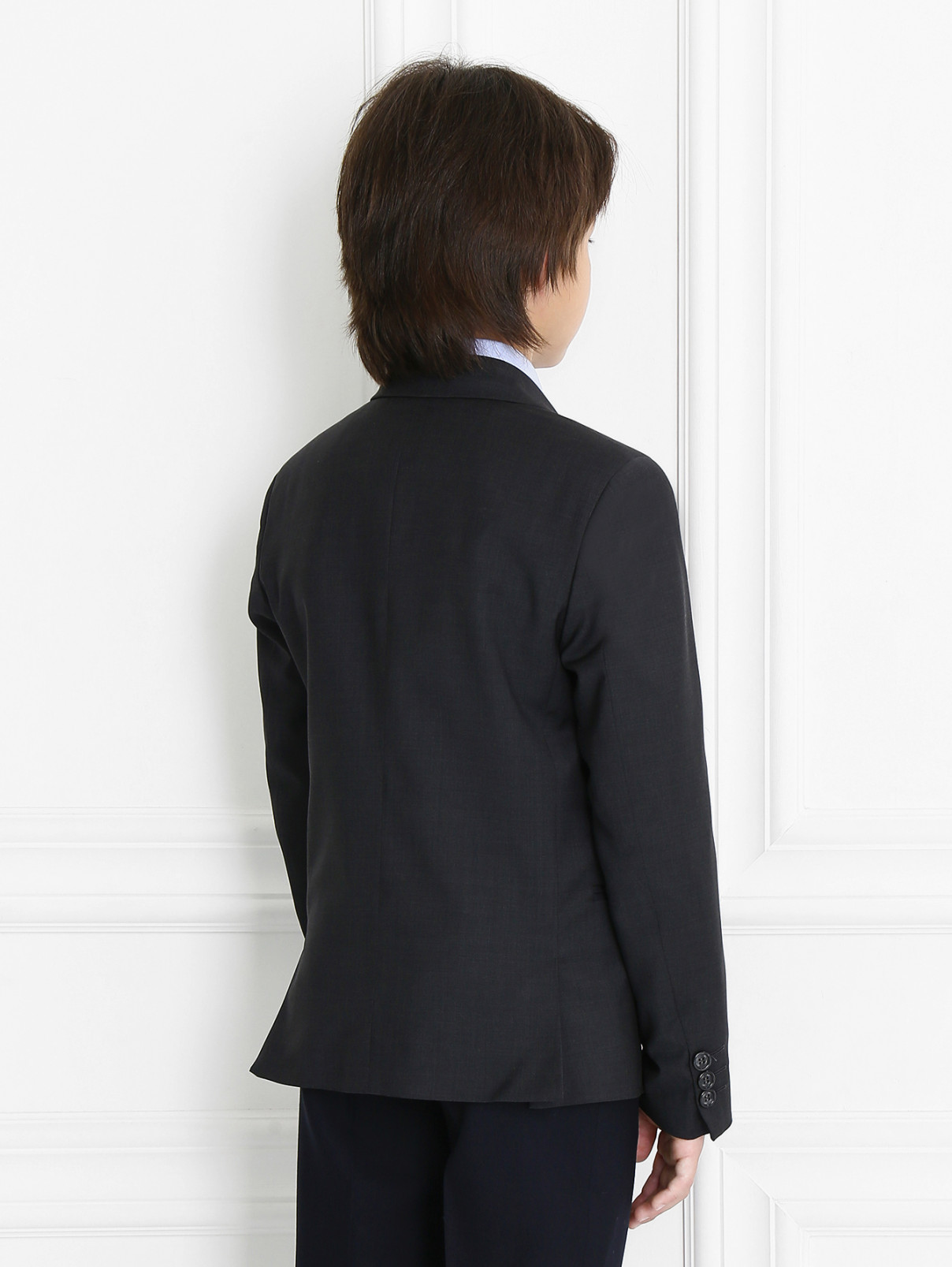 Классический пиджак из шерсти Dal Lago  –  Модель Верх-Низ1  – Цвет:  Черный
