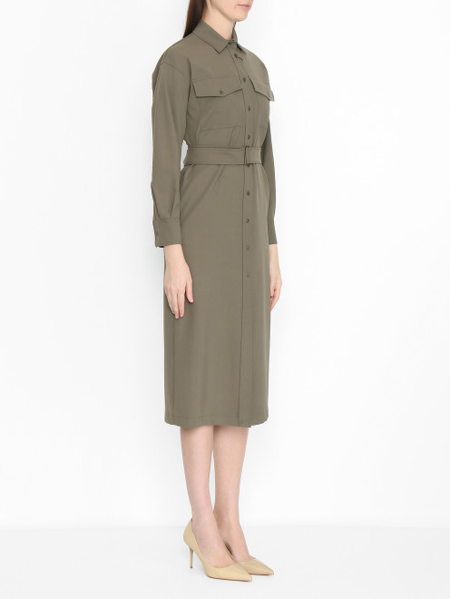 Платье на пуговицах с поясом Weekend Max Mara - МодельВерхНиз
