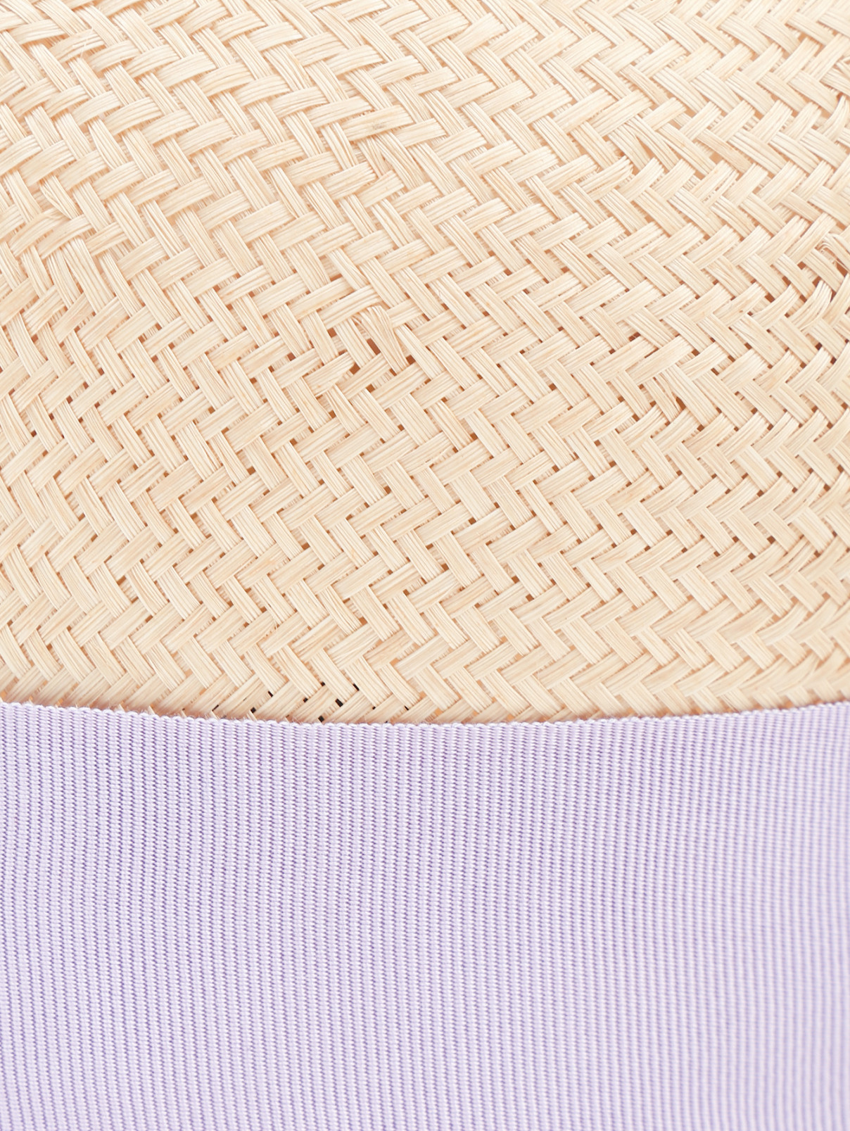 Шляпа из соломы с контрастной отделкой Federica Moretti  –  Деталь  – Цвет:  Бежевый