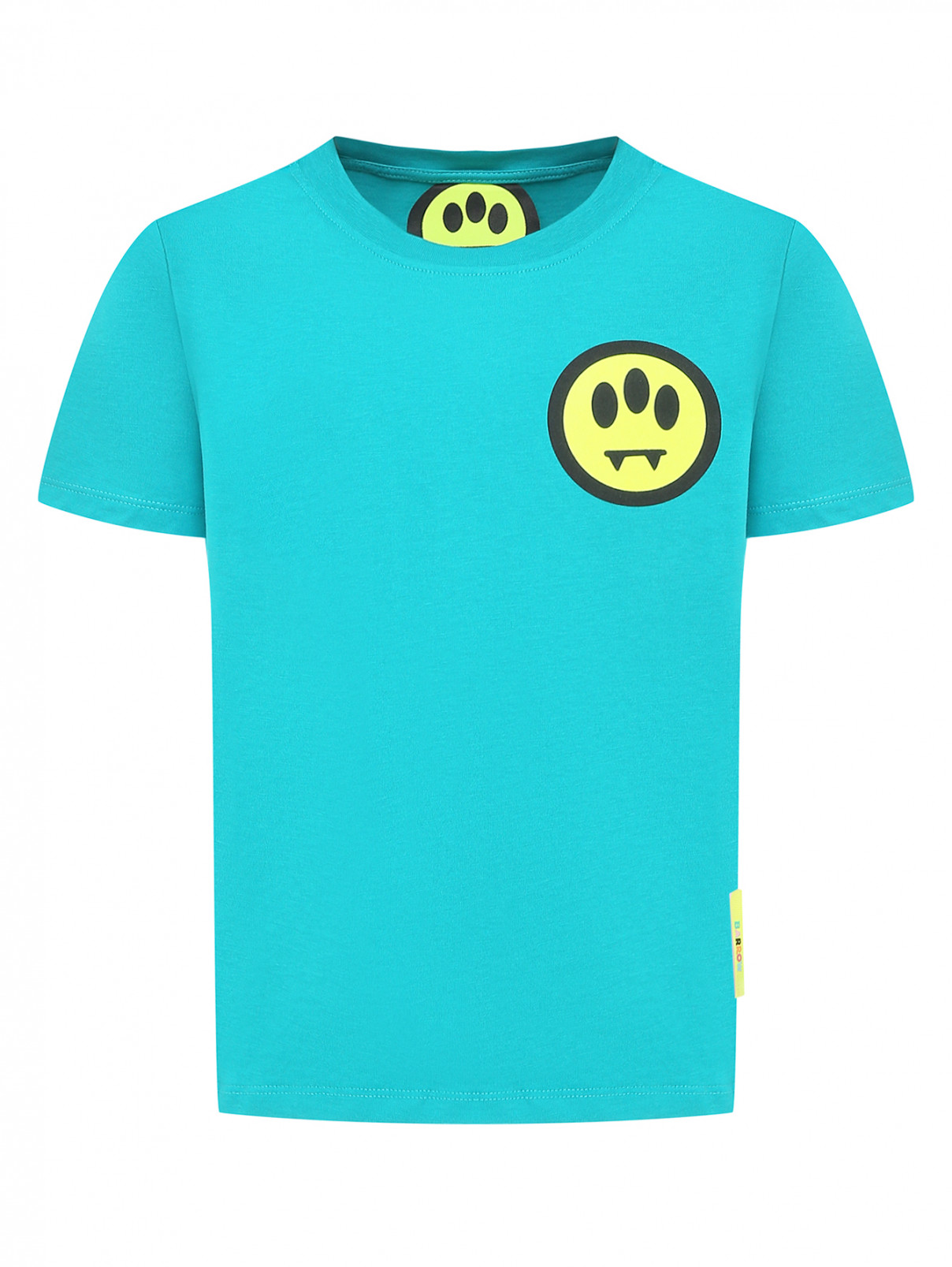 Трикотажная футболка с принтом Barrow Kids  –  Общий вид  – Цвет:  Синий