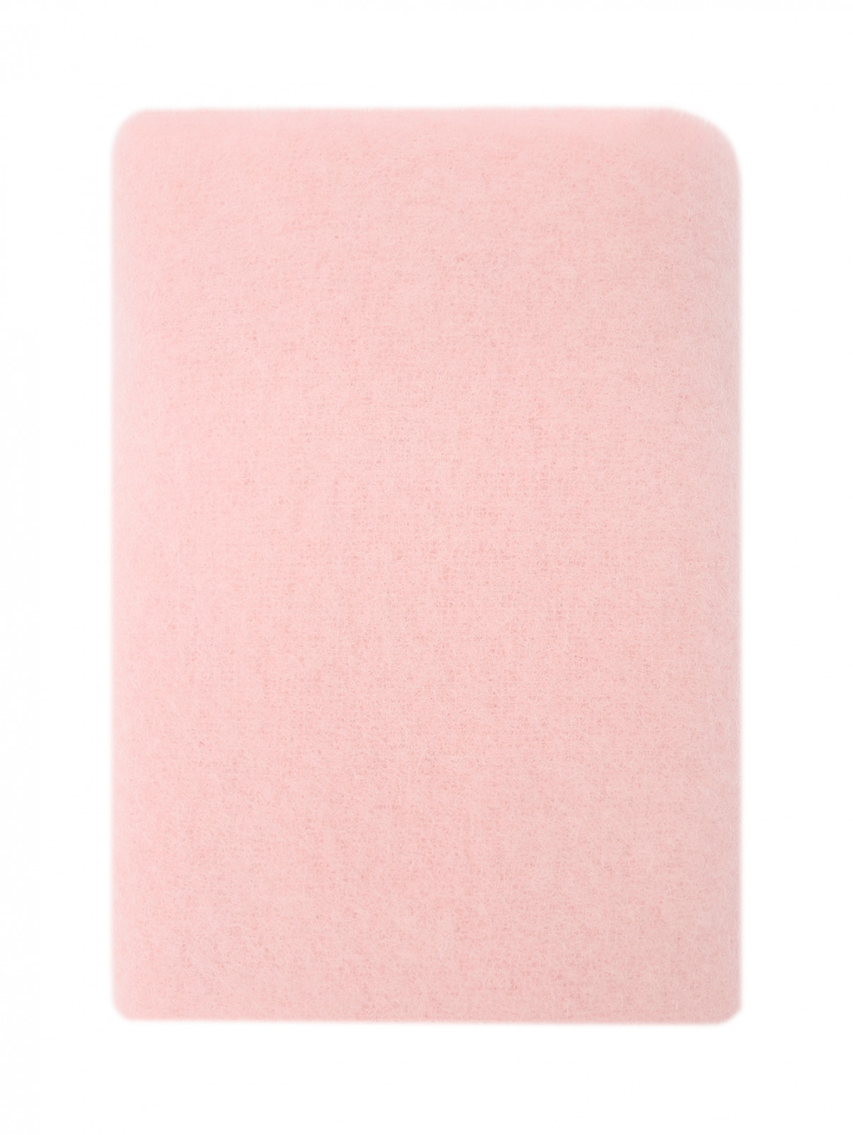Однотонный шарф с бахрамой из альпаки Alysi  –  Общий вид  – Цвет:  Розовый