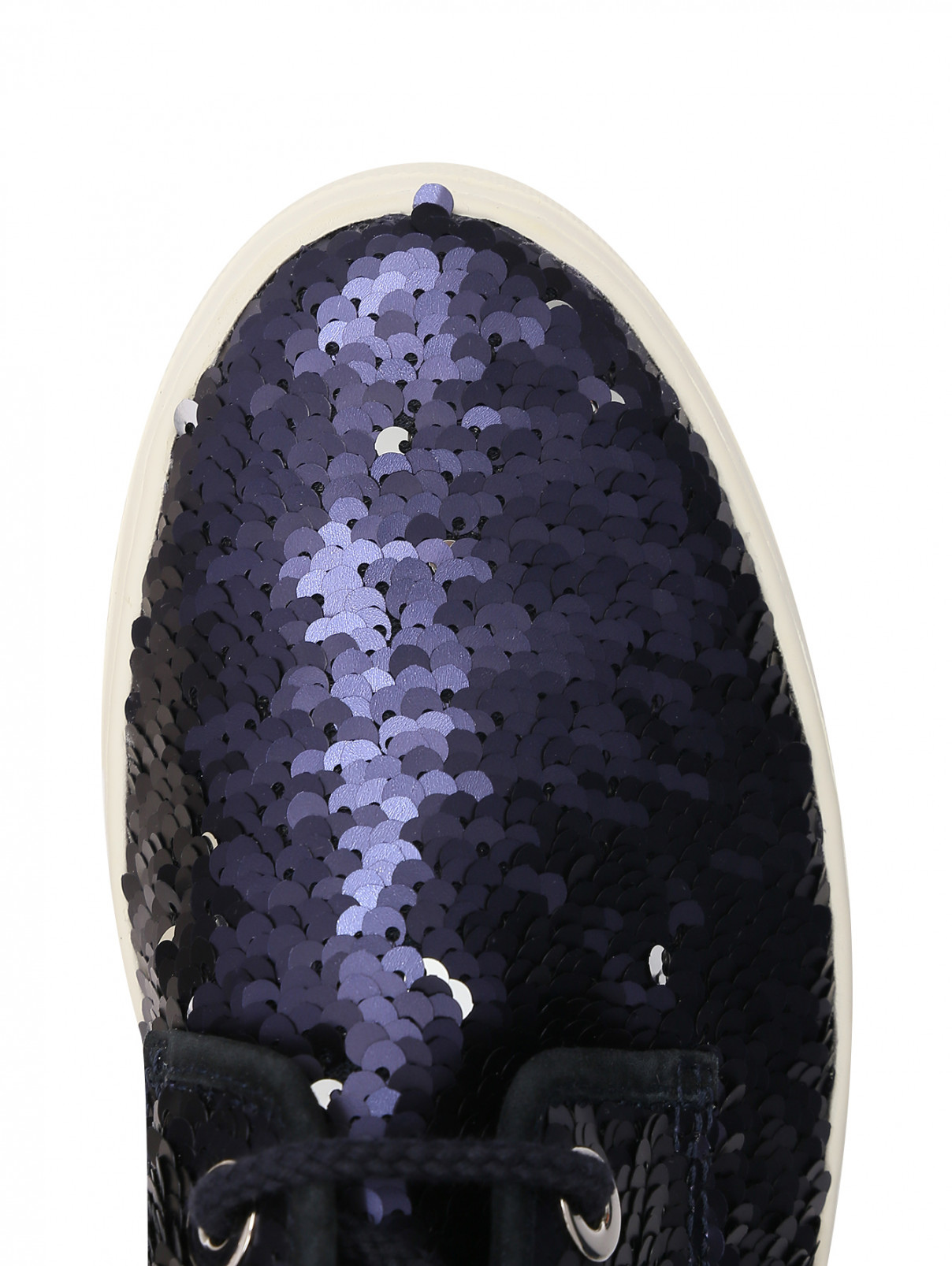 Кеды из кожи на шнурках Attilio Giusti Leombruni  –  Обтравка3  – Цвет:  Фиолетовый