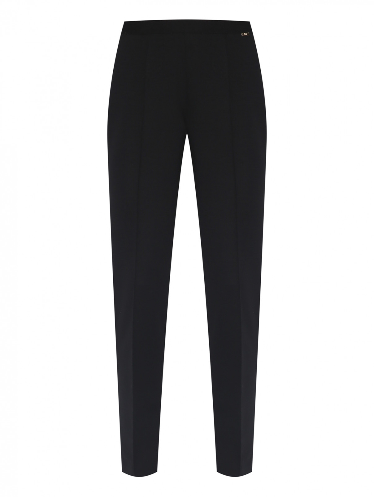 Трикотажные брюки из шерсти Luisa Spagnoli  –  Общий вид  – Цвет:  Черный