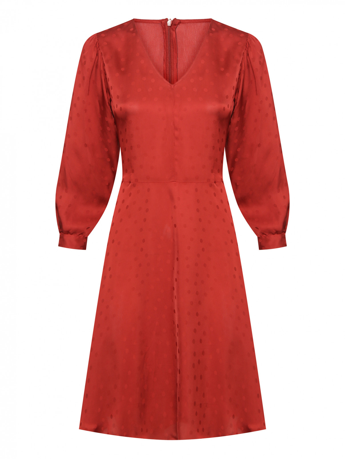 Мини-платье с узором горох Max&Co  –  Общий вид  – Цвет:  Коричневый