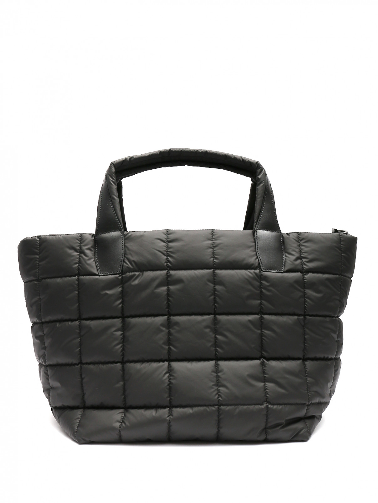 Стеганая сумка из текстиля VeeCollective  –  Общий вид  – Цвет:  Черный