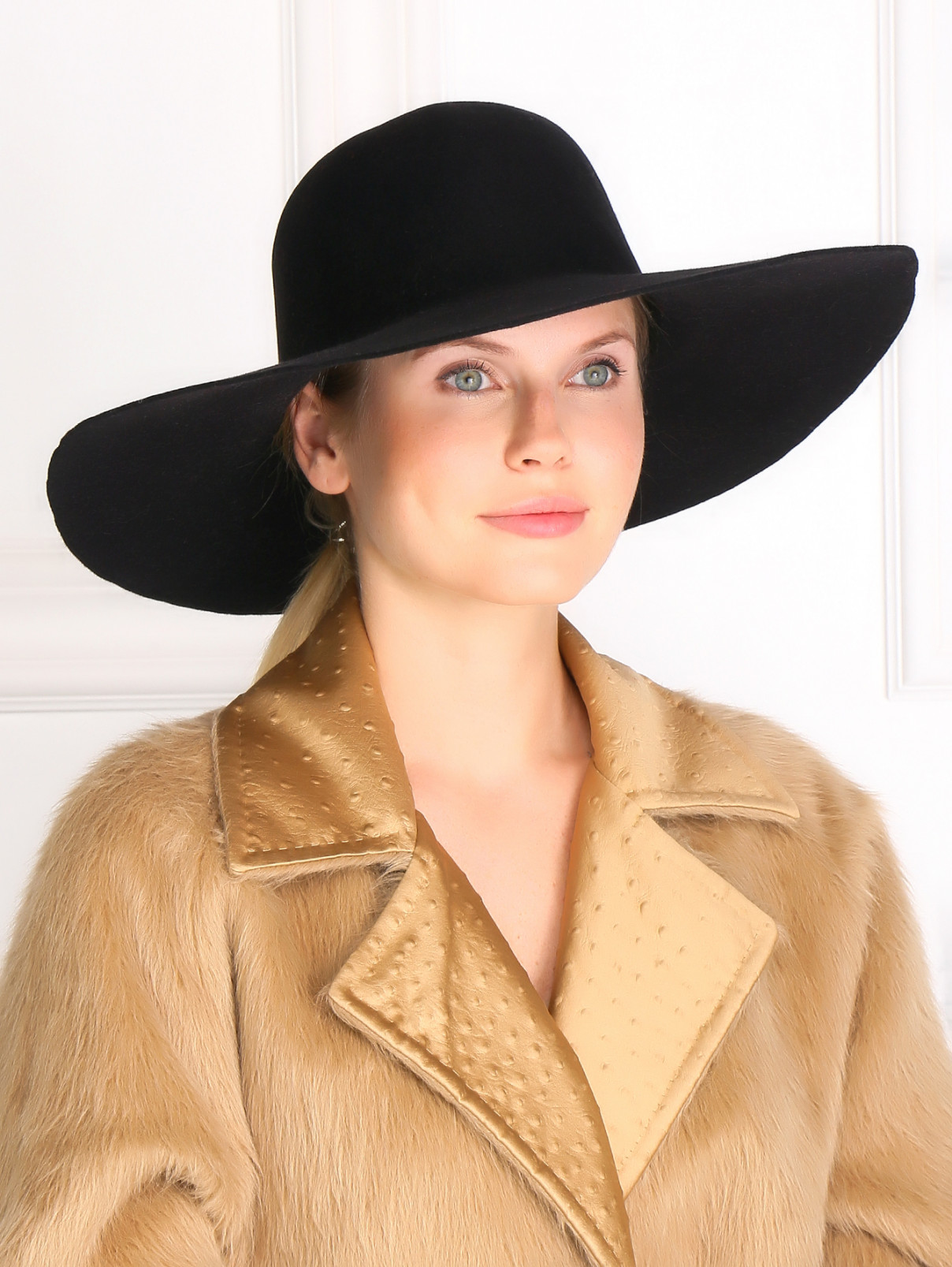 Шляпа из шерсти кролика с широкими полями El Dorado Hats  –  Модель Общий вид  – Цвет:  Черный