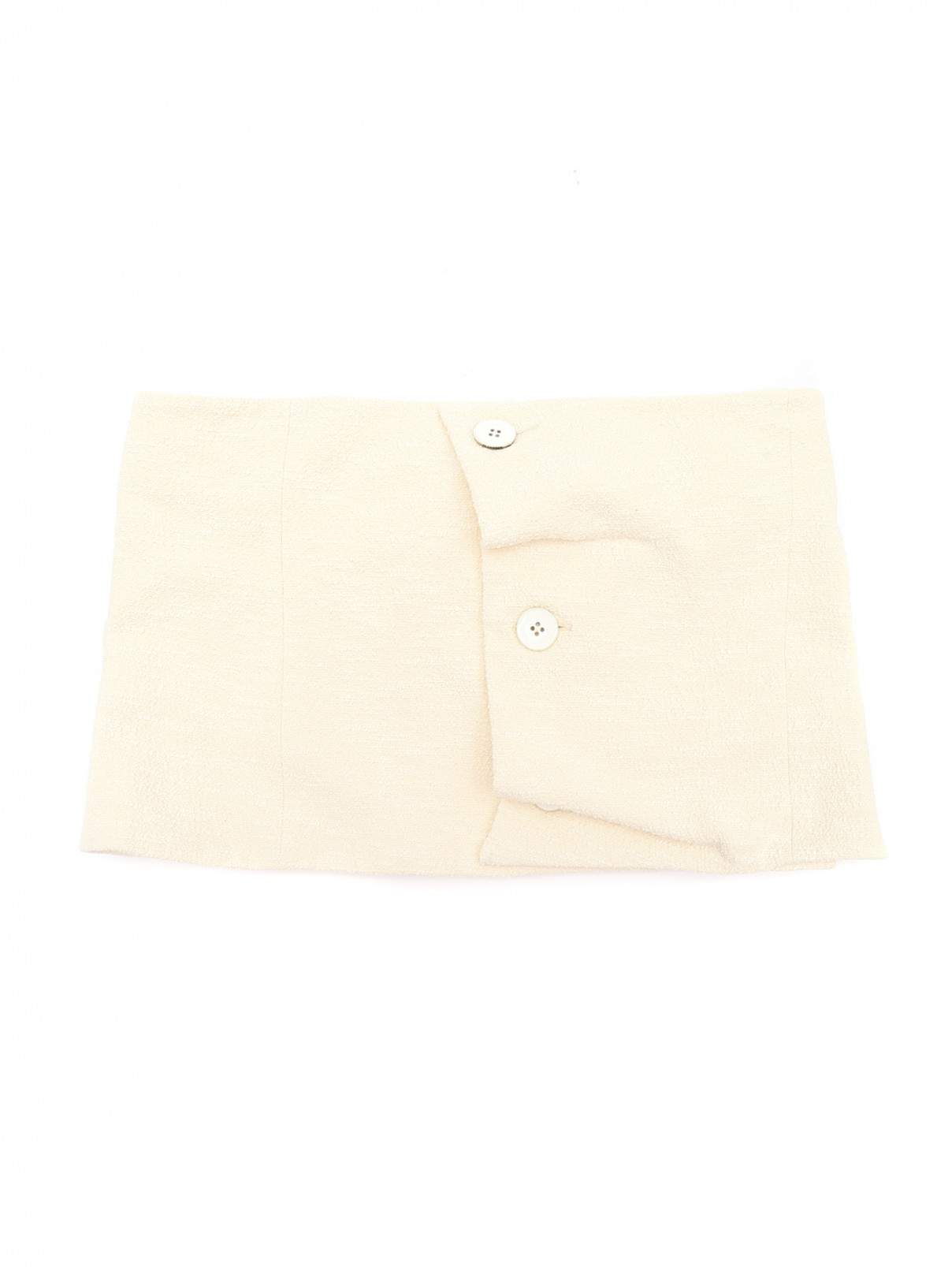 Широкий пояс из хлопковой ткани на пуговицах Jil Sander  –  Общий вид  – Цвет:  Белый