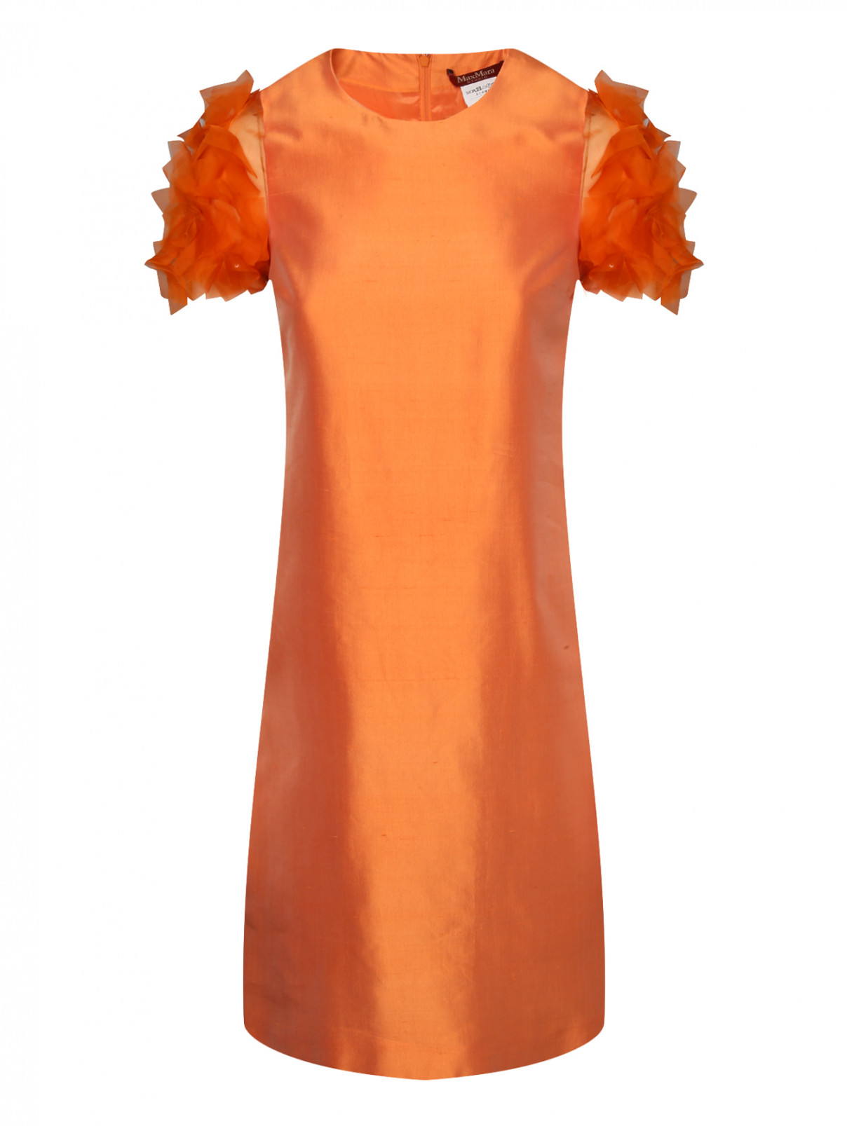 Платье из шелка Max Mara  –  Общий вид  – Цвет:  Оранжевый