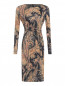 Платье из вискозы с поясом и узорм Etro  –  Общий вид