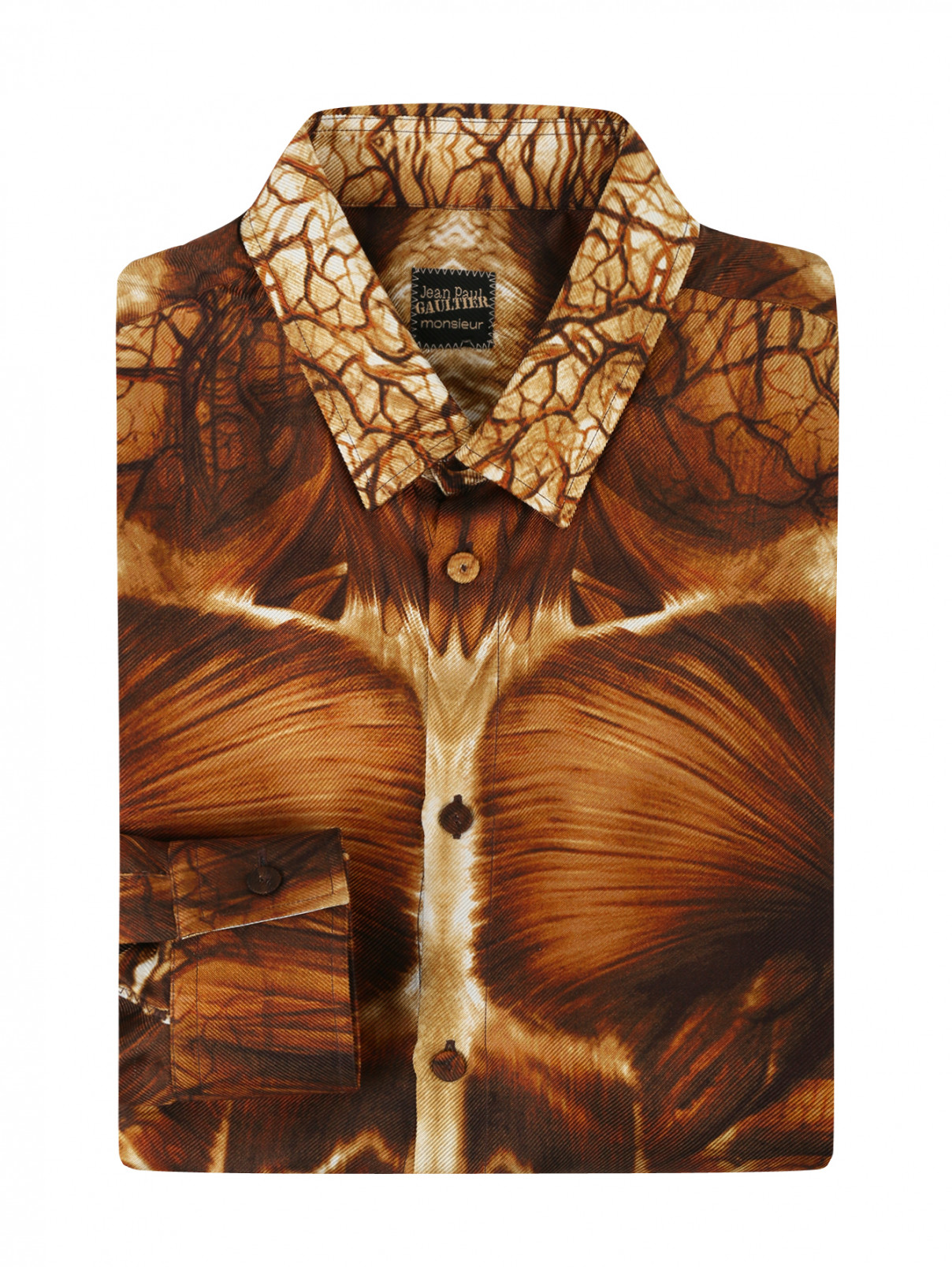 Рубашка из шелка с узором Jean Paul Gaultier  –  Общий вид  – Цвет:  Узор