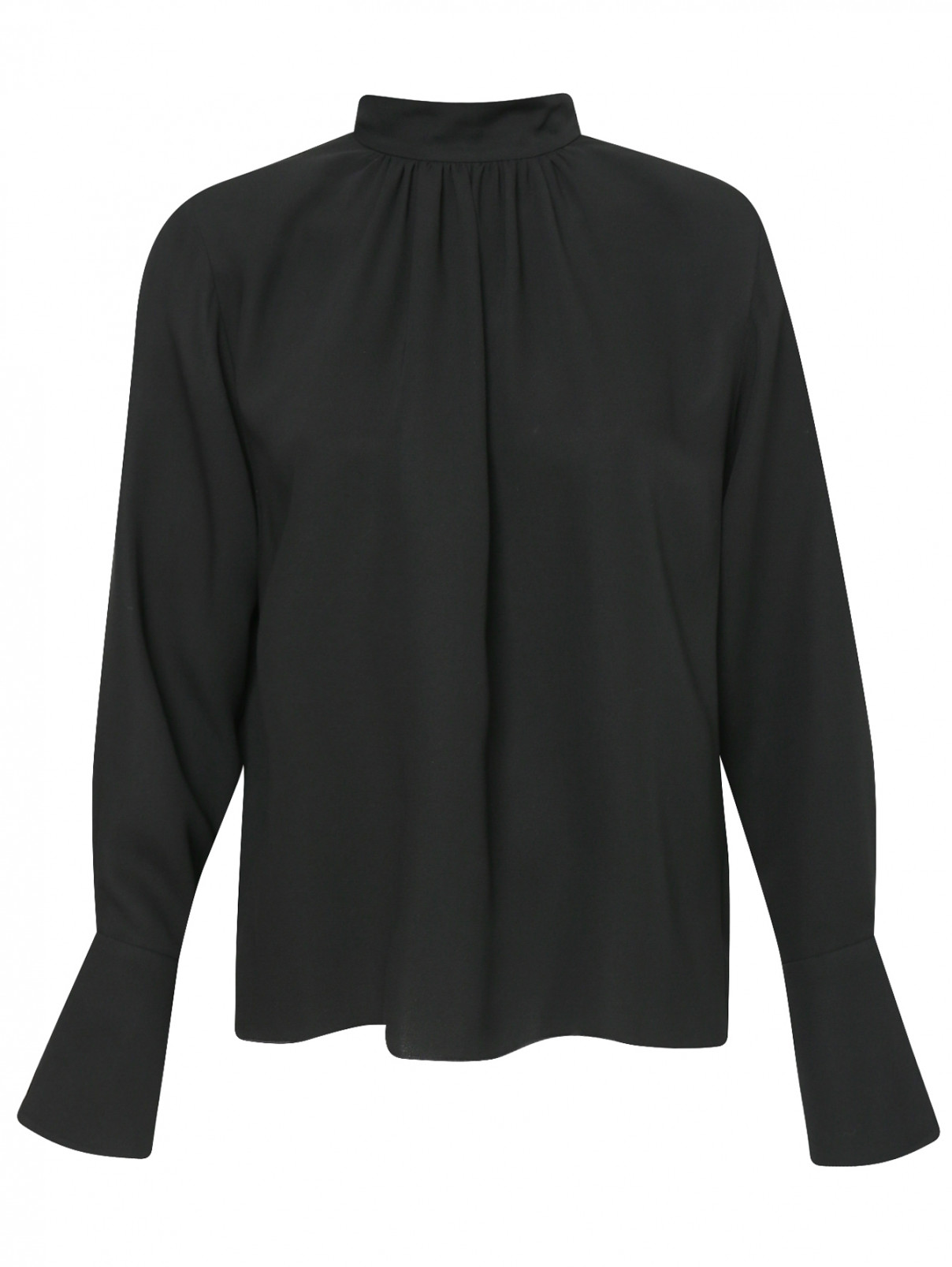 Блуза из шелка свободного кроя Marc Jacobs  –  Общий вид  – Цвет:  Черный