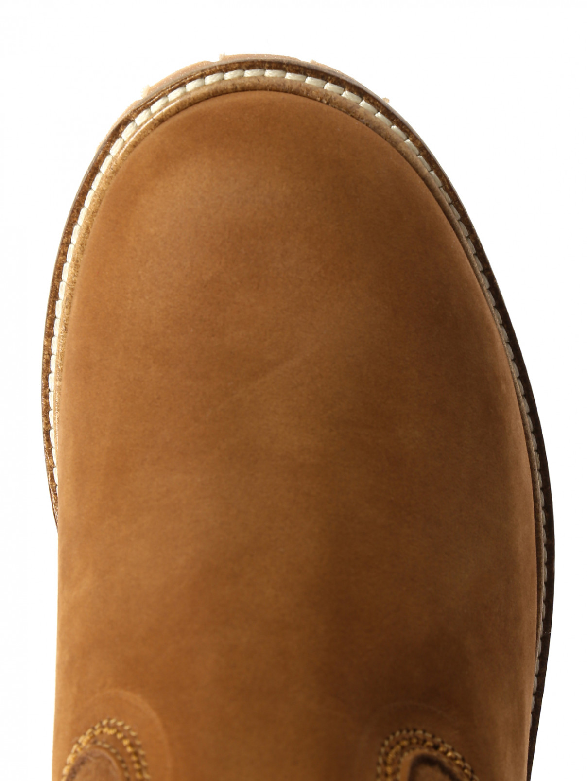 Ботинки из кожи с отделкой из меха BOSCO  –  Обтравка3  – Цвет:  Коричневый