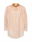 Блуза из хлопка с кожаной отделкой Sportmax  –  Общий вид