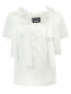 Блуза из хлопка на пуговицах декорированная бантами Moschino Boutique  –  Общий вид