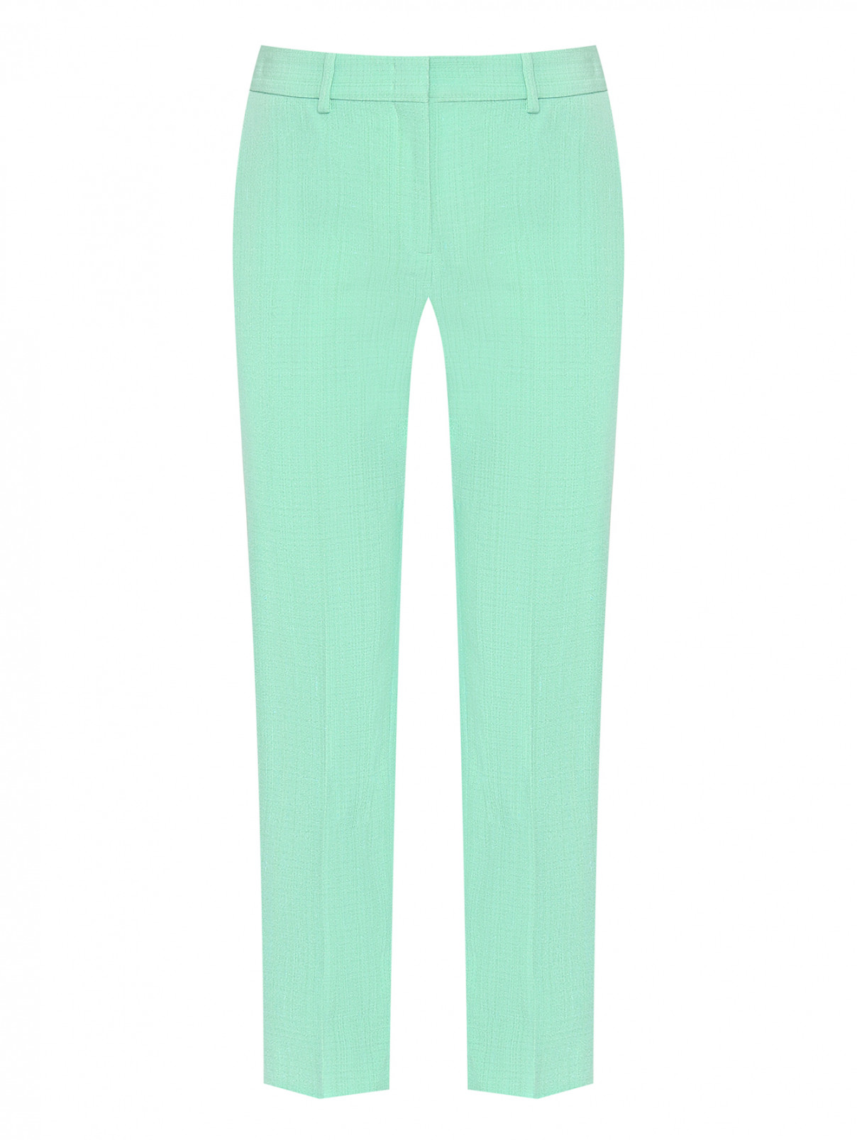 Укороченные брюки из вискозы и шелка Ermanno Scervino  –  Общий вид  – Цвет:  Зеленый