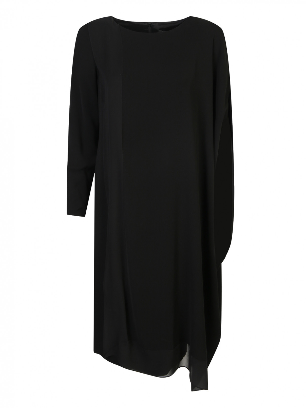 Платье свободного кроя Marina Rinaldi  –  Общий вид  – Цвет:  Черный