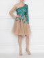Платье из сетки с кружевным декором Daniela de Souza  –  МодельОбщийВид