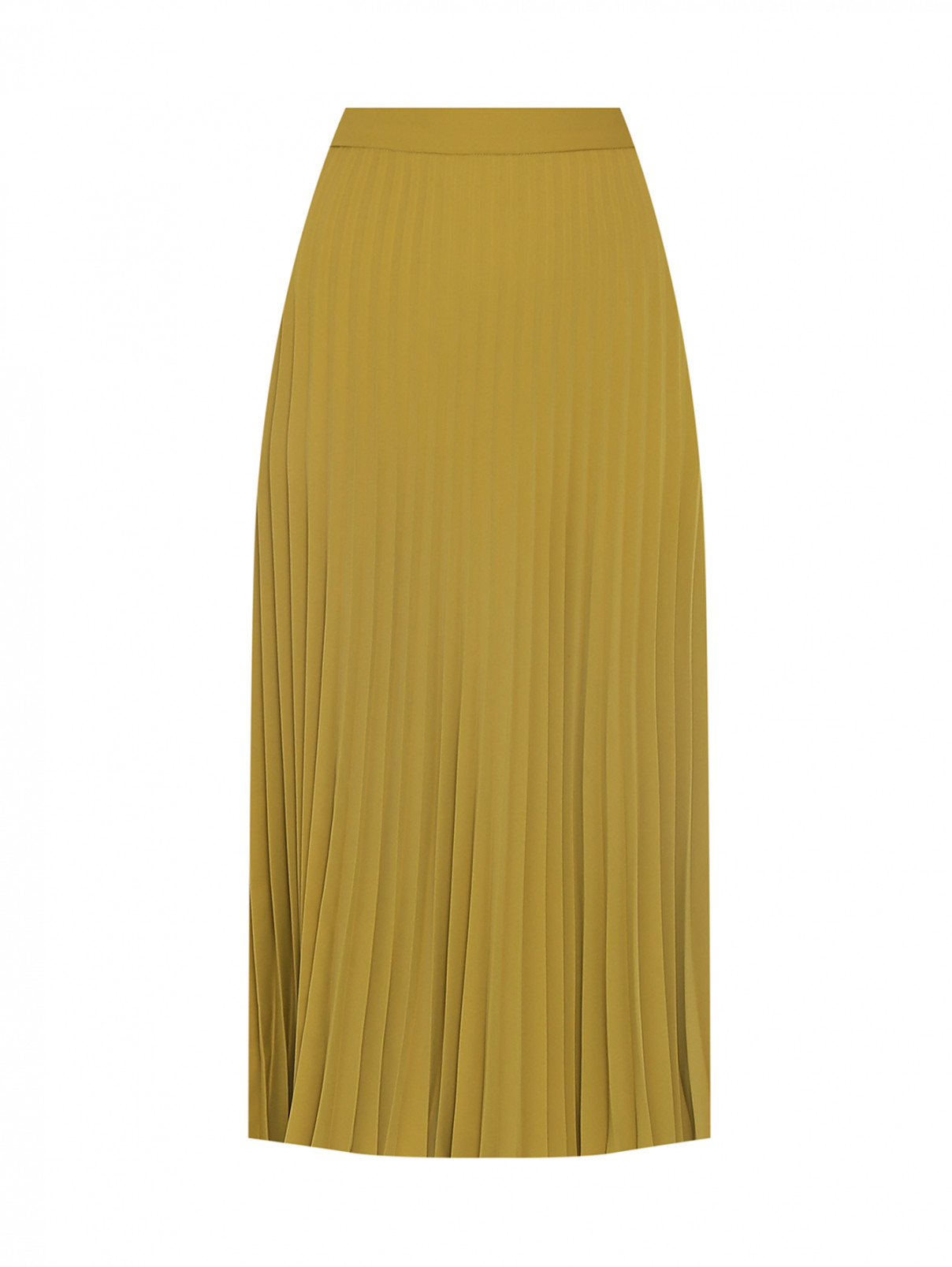 Плиссированная юбка-миди MM6  –  Общий вид  – Цвет:  Зеленый