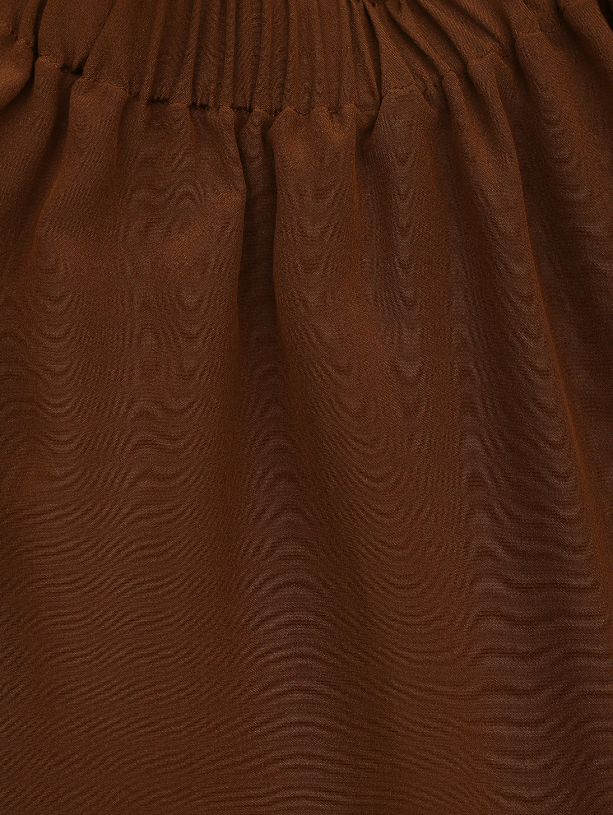 Блуза из шелка свободного кроя Aspesi  –  Деталь  – Цвет:  Коричневый