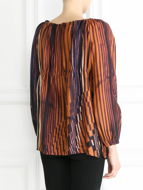 Блуза из шелка с абстрактным узором Alberta Ferretti - Модель Верх-Низ1