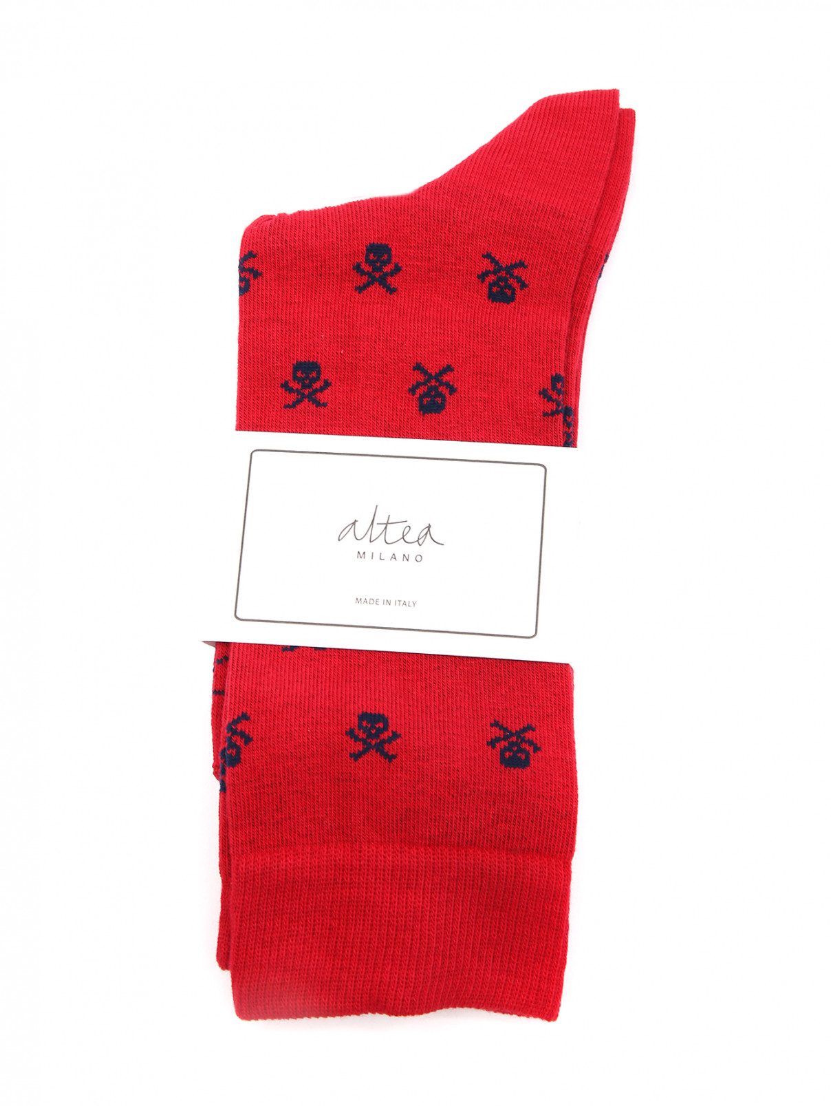 Носки из хлопка с узором Altea  –  Общий вид  – Цвет:  Красный