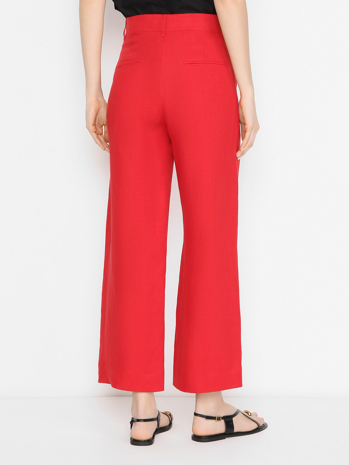 Брюки из льна Max Mara  –  МодельВерхНиз1  – Цвет:  Красный