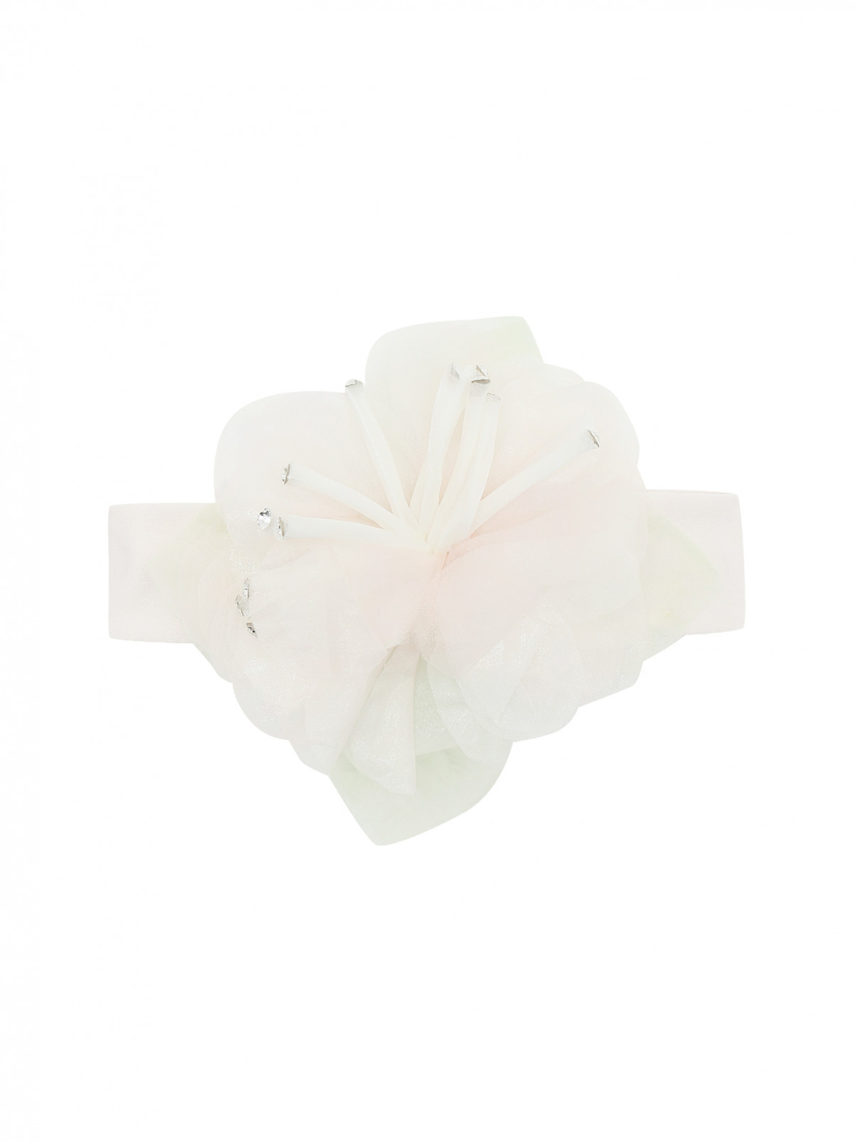 Повязка для волос с декоративным цветком Nanan  –  Общий вид  – Цвет:  Розовый
