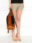 Рюкзак из замши с декоративной шнуровкой Alberta Ferretti  –  Модель Верх-Низ