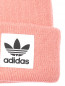Шапка мелкой вязки с логотипом Adidas Originals  –  Деталь