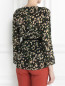 Блуза из шелка с цветочным узором Moschino  –  Модель Верх-Низ1
