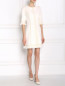 Платье-мини из шерсти с декоративной отделкой и бахромой Andrew GN  –  Модель Общий вид