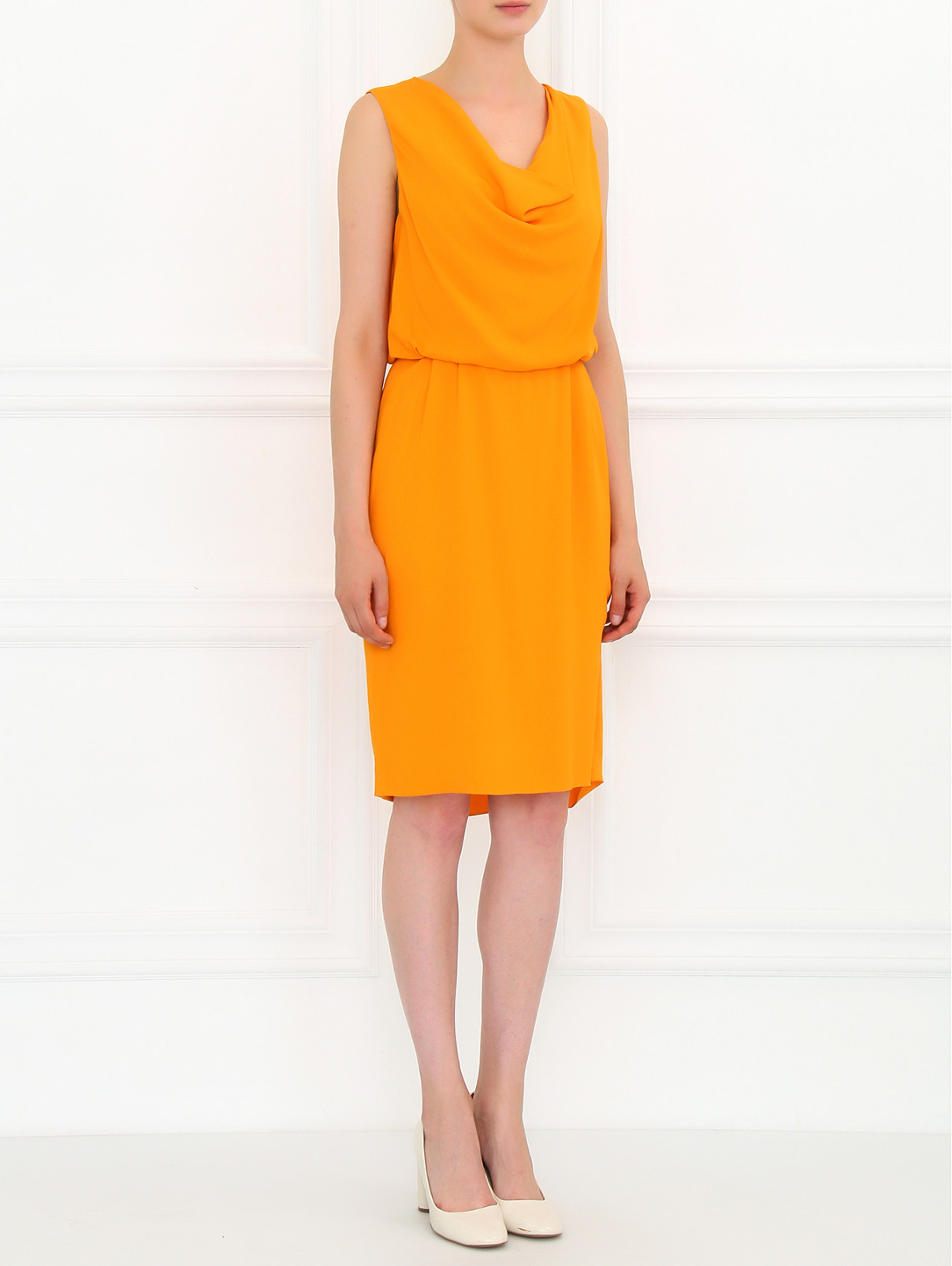 Платье-мини с драпировкой Etro  –  Модель Общий вид  – Цвет:  Оранжевый