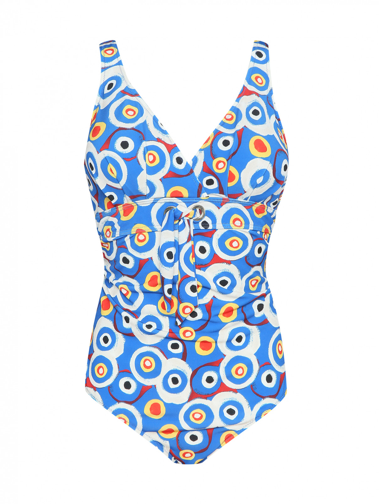 Слитный купальник с завязками Marina Rinaldi  –  Общий вид  – Цвет:  Узор