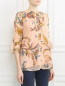 Блуза из шелка с цветочным узором Max&Co  –  Модель Верх-Низ
