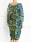 Платье из шелка свободного кроя с узором Alberta Ferretti  –  Модель Верх-Низ1