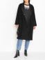 Пальто с капюшоном и поясом Marina Rinaldi  –  МодельОбщийВид