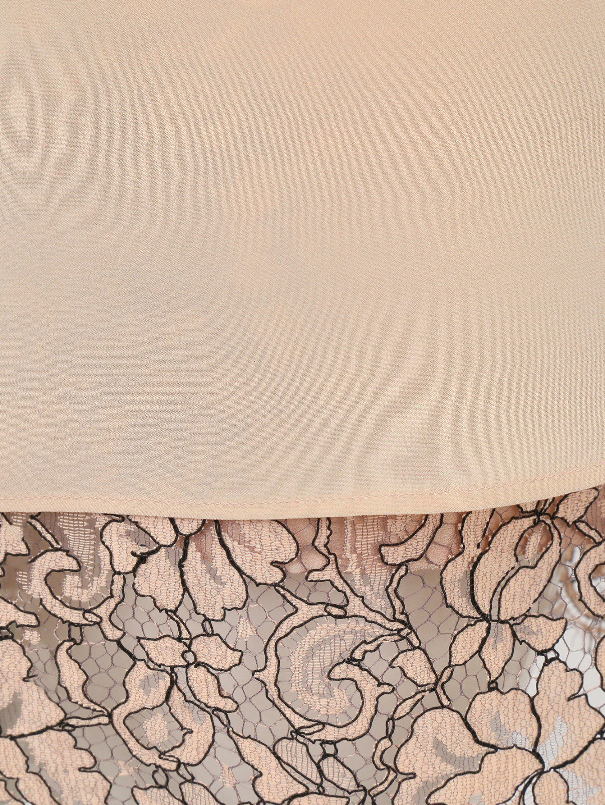Блуза из шелка в комплекте с кружевным топом Marina Rinaldi  –  Деталь  – Цвет:  Розовый